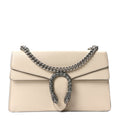 Gucci Textured Calfskin Crystal Small Dionysus Shoulder Bag Mystic White