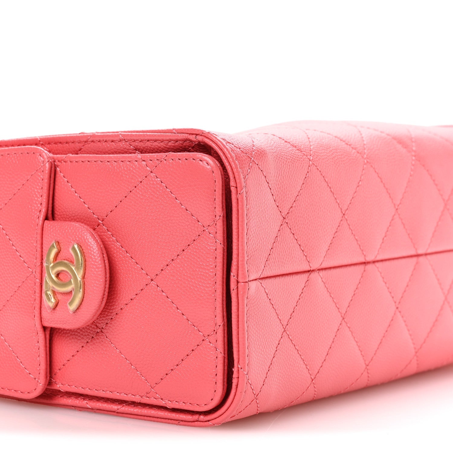 Chanel Caviar Quilted Mini Chanel 25 Handbag Coral