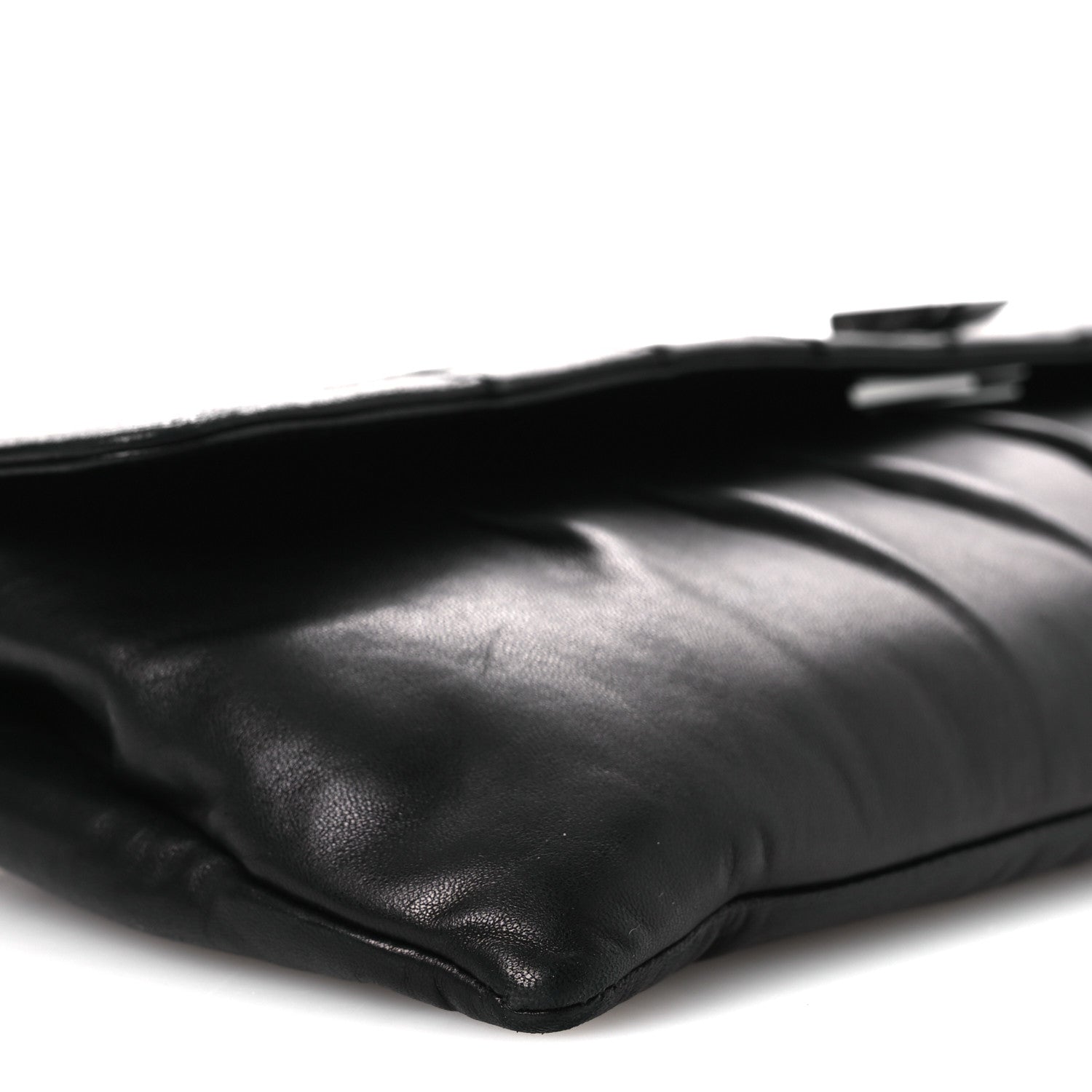 Chanel Lambskin Vertical Quilted Clutch Black