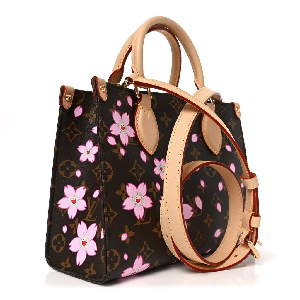 Louis Vuitton LV X TM Monogram Cherry Blossom Onthego PM Sakura Brown