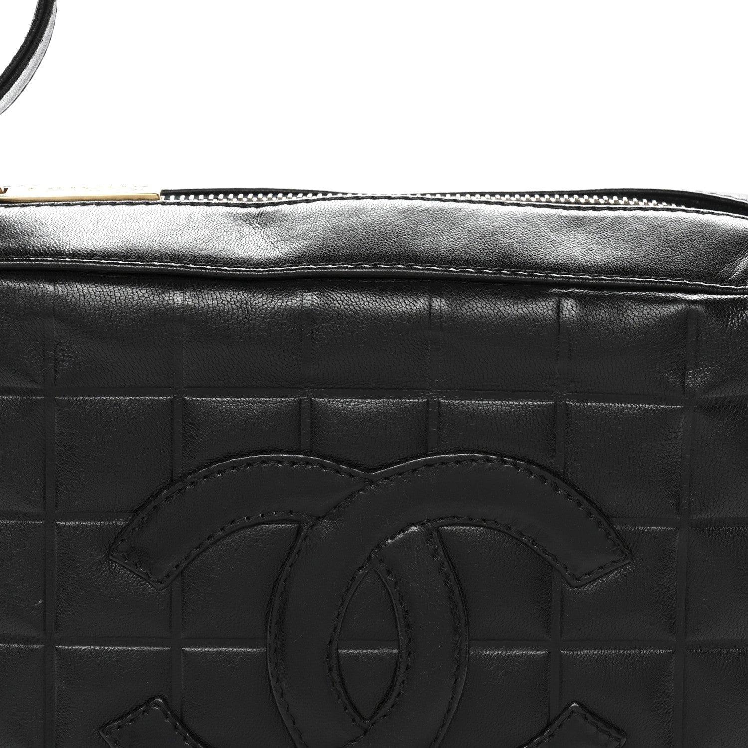 Chanel Lambskin Quilted Small Chocolate Bar Shoulder Bag Black