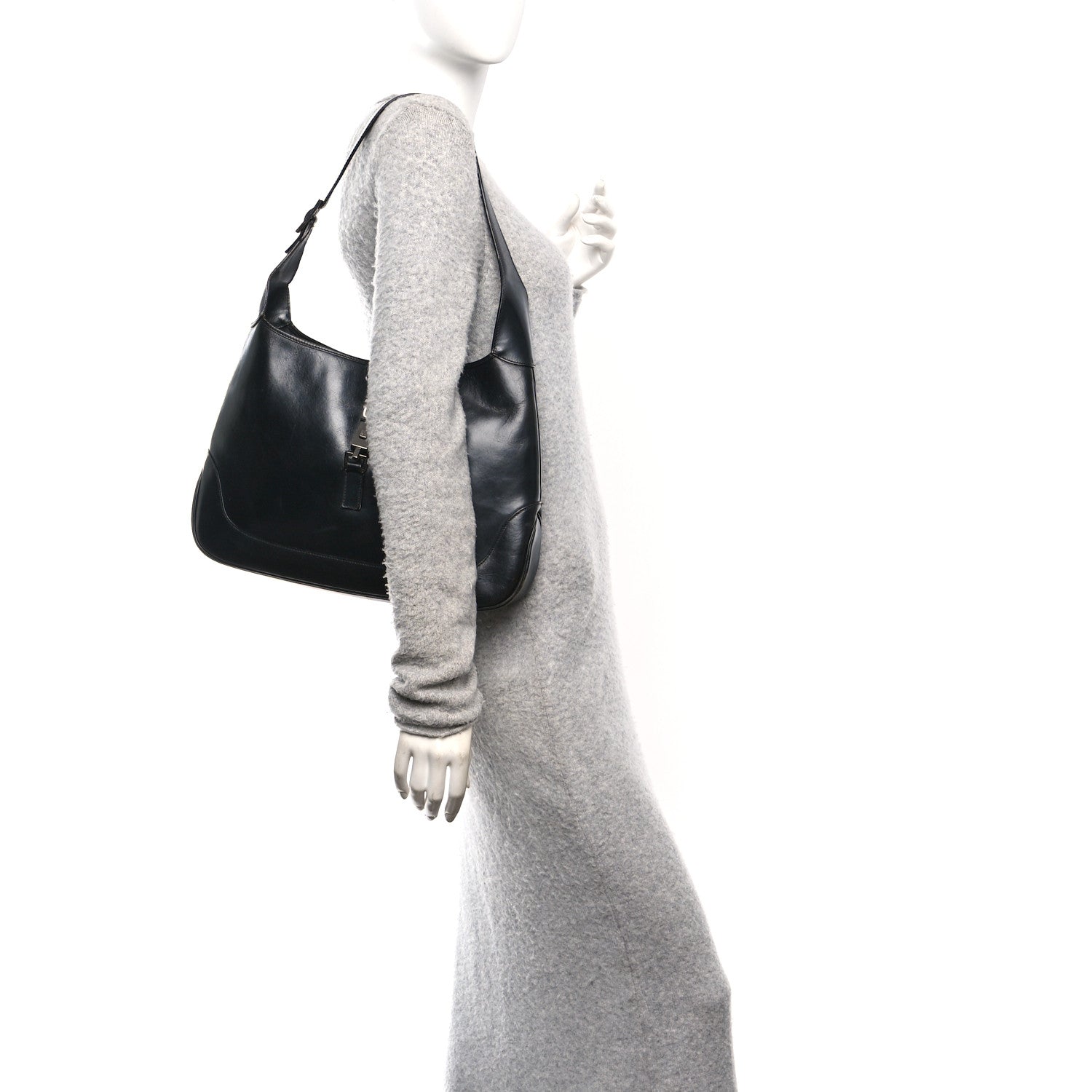 Gucci Calfskin Jackie O Hobo Black