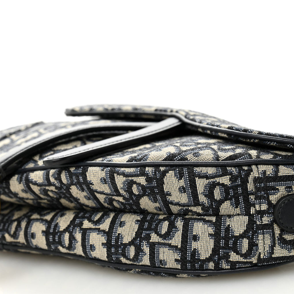 Christian Dior Oblique Saddle Bag Blue