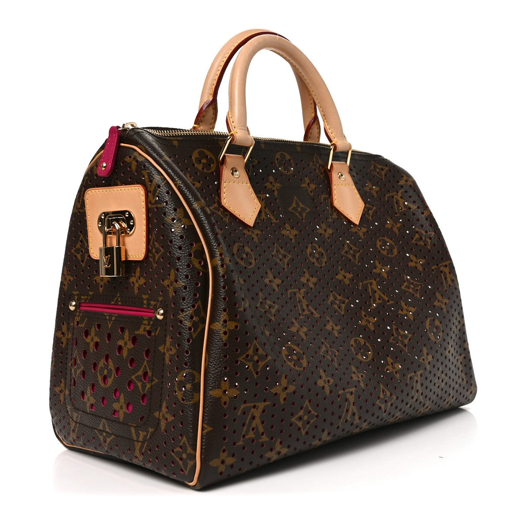 Louis Vuitton Monogram Perforated Speedy 30 Fuchsia