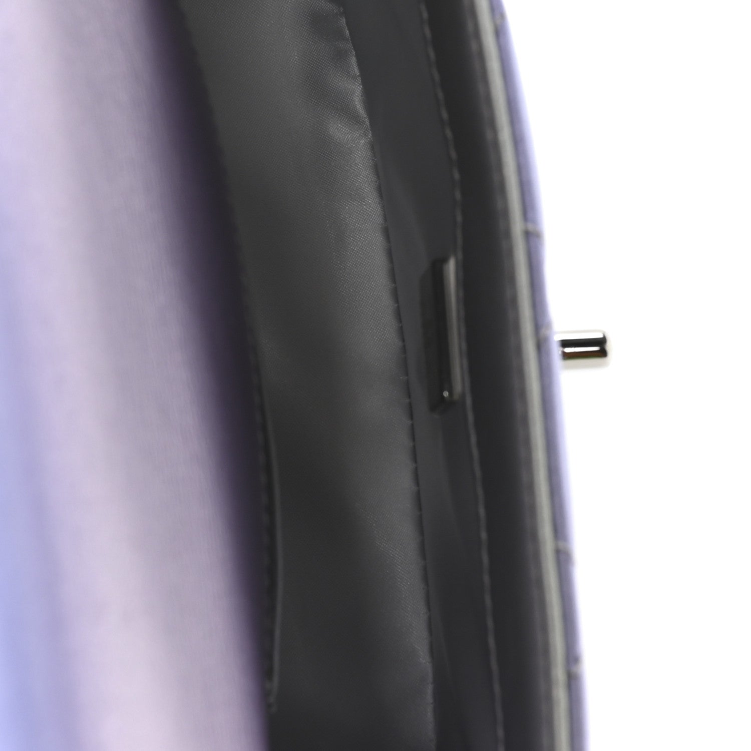 Chanel Gradient Metallic Calfskin Quilted Clutch Silver Blue Yellow Purple