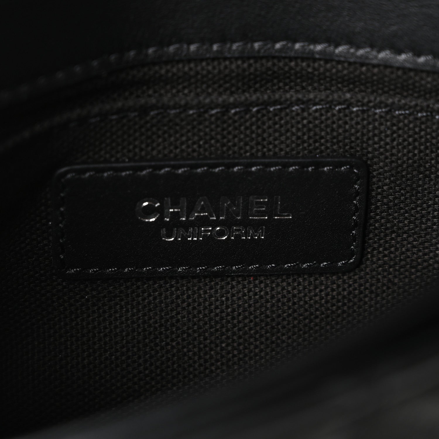 Chanel Calfskin Quilted CC Uniform Flap Belt Bag Black