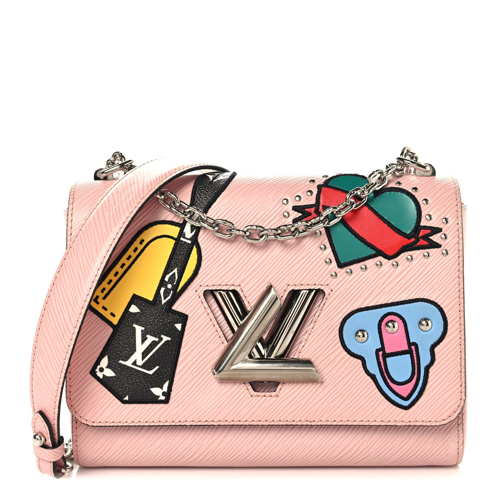Louis Vuitton Epi Travel Stickers Twist Shoulder Bag Rose Ballerine