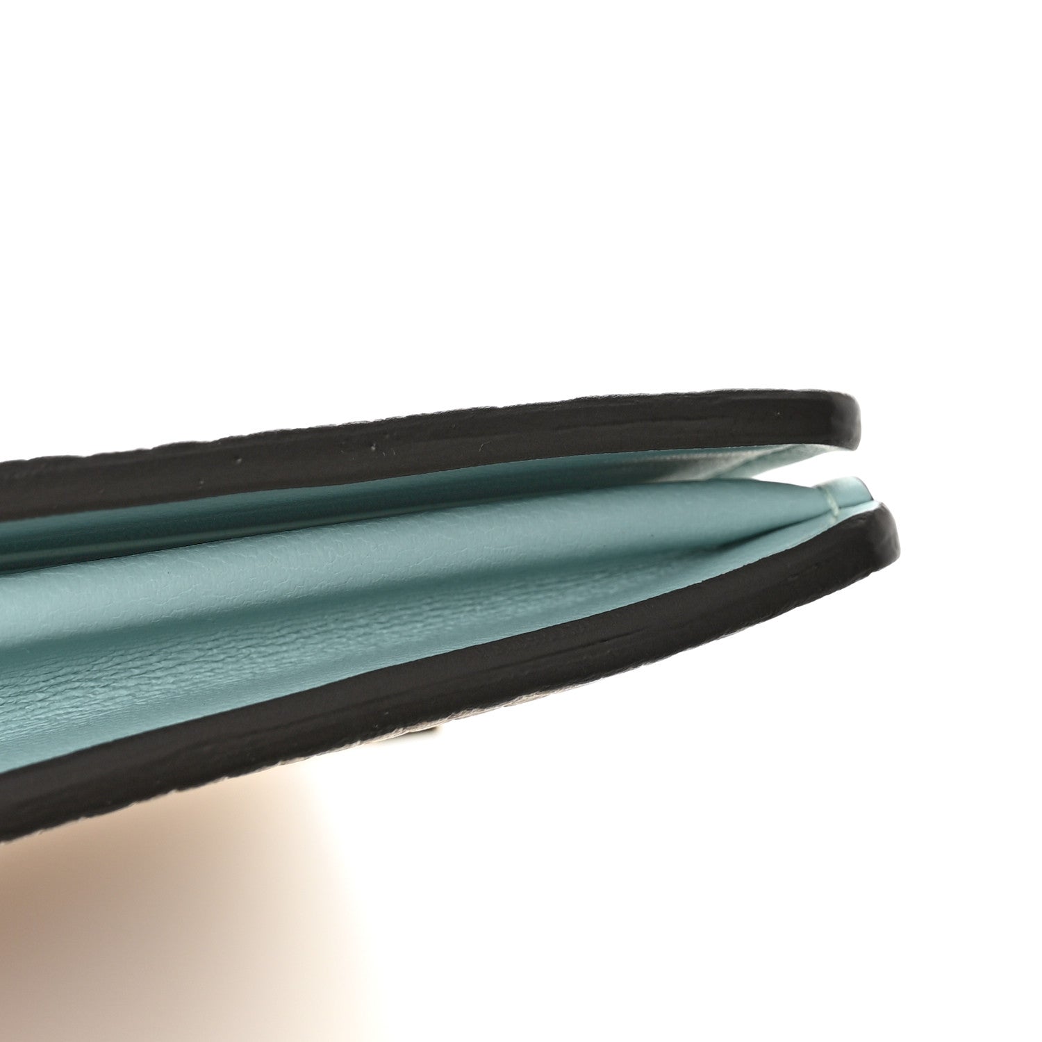 Louis Vuitton Taurillon LV Vertical Capucines Wallet Galet Aquamarine