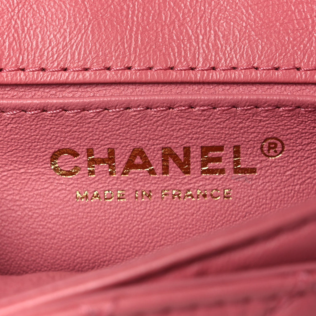 Chanel Aged Calfskin Quilted 2.55 Reissue Flap Belt Bag Pink