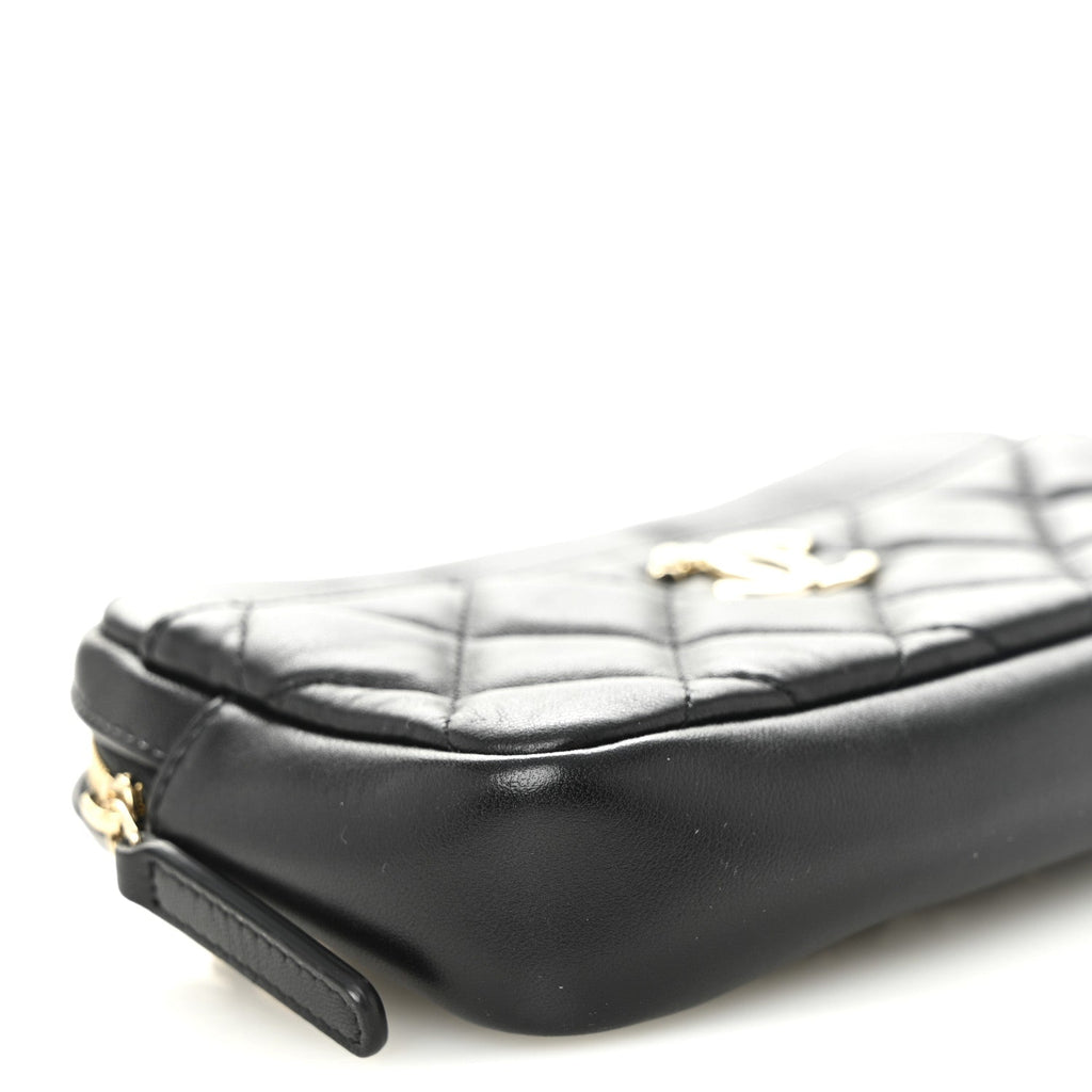 Chanel Lambskin Quilted Waist Bag Black