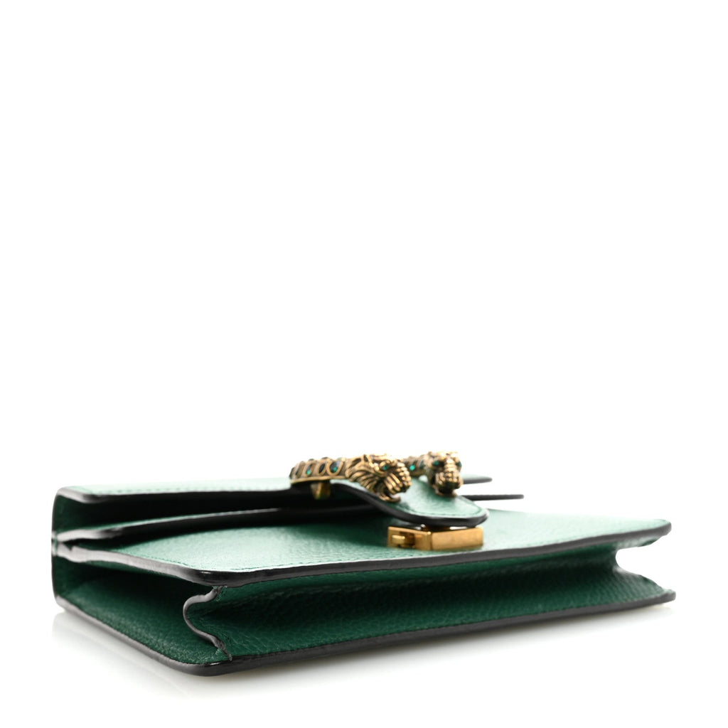 Gucci Calfskin Mini Dionysus Shoulder Bag Emerald