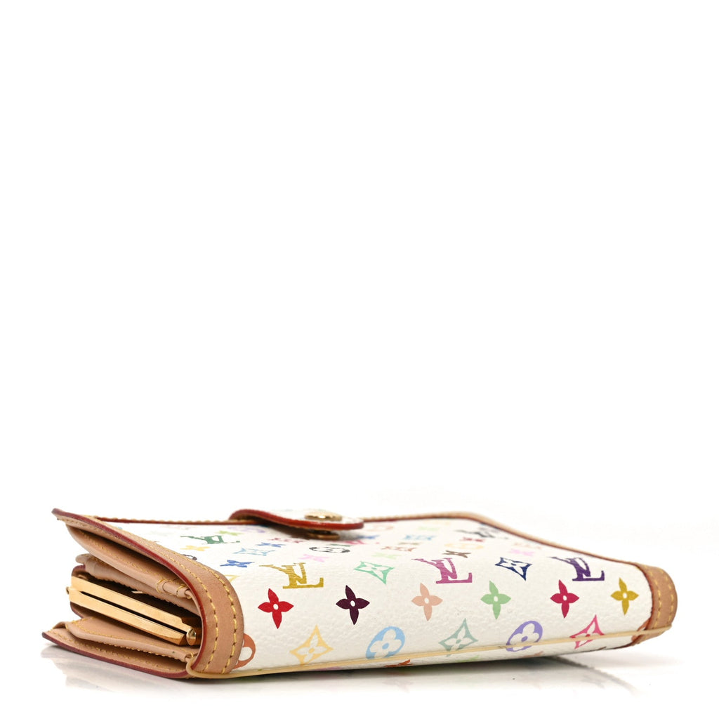 Louis Vuitton Monogram Multicolor French Purse Wallet White