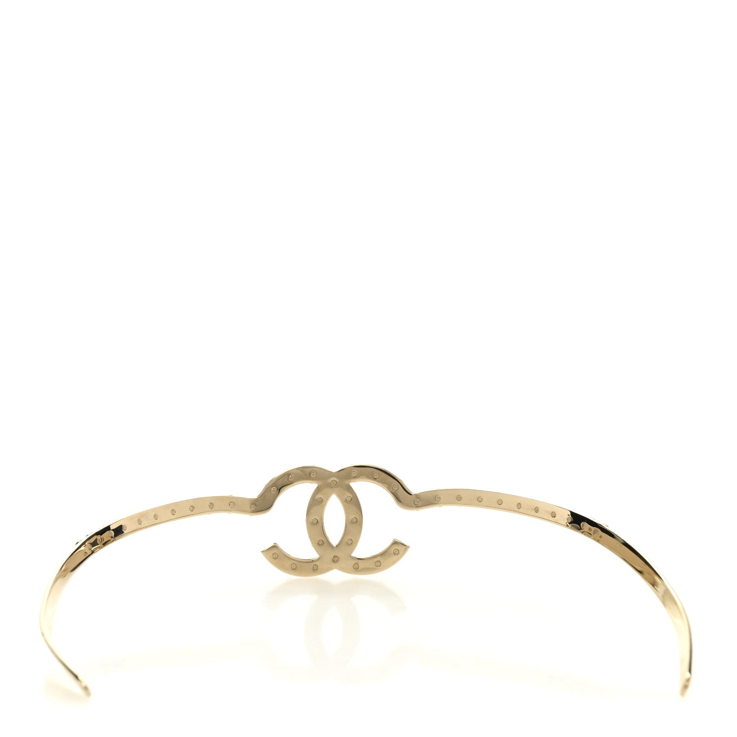 Metal Crystal CC Headband Light Gold