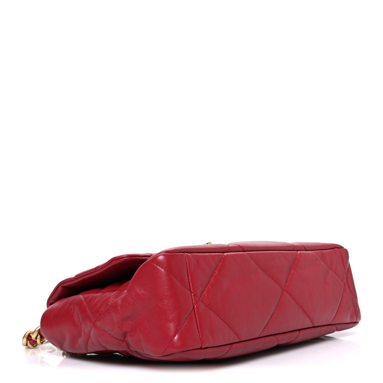 Chanel Goatskin Quilted Large Chanel 19 Flap Red