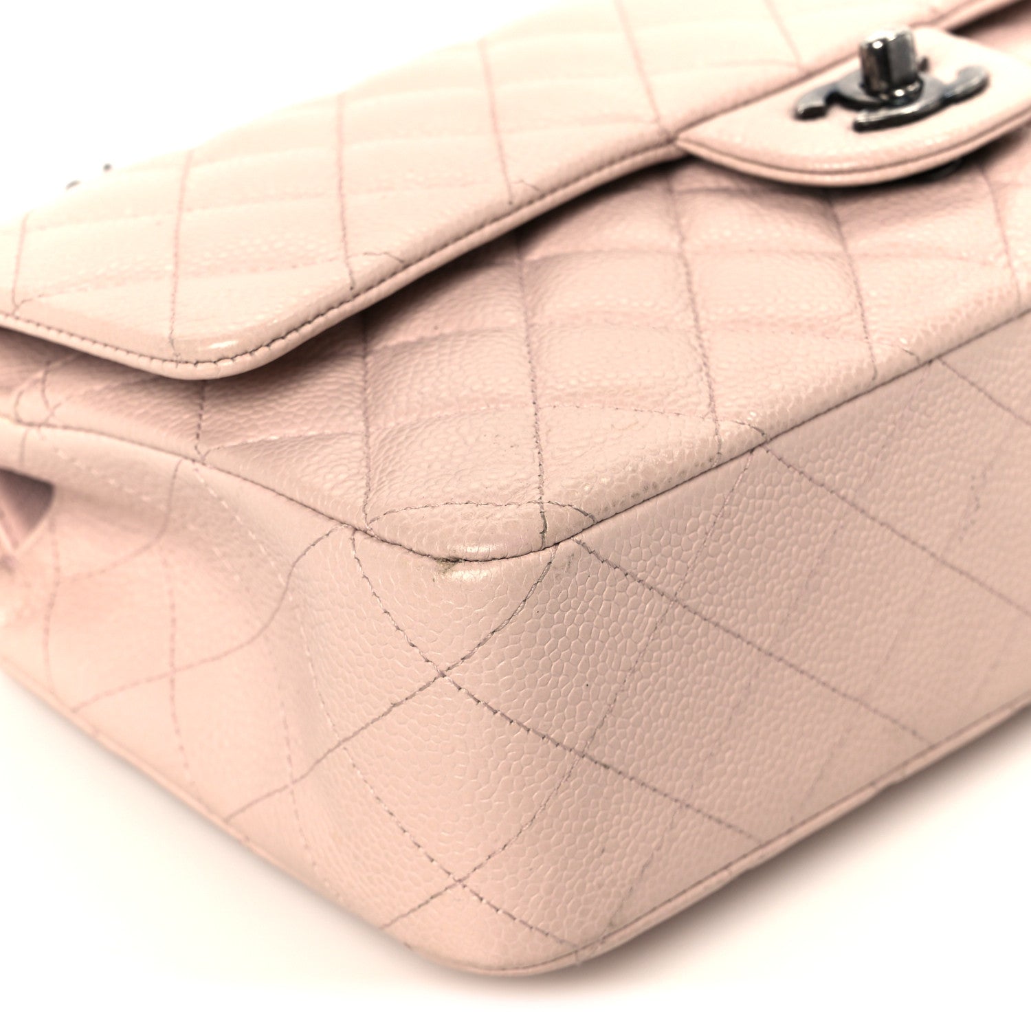 Chanel Caviar Quilted Medium Double Flap Light Pink