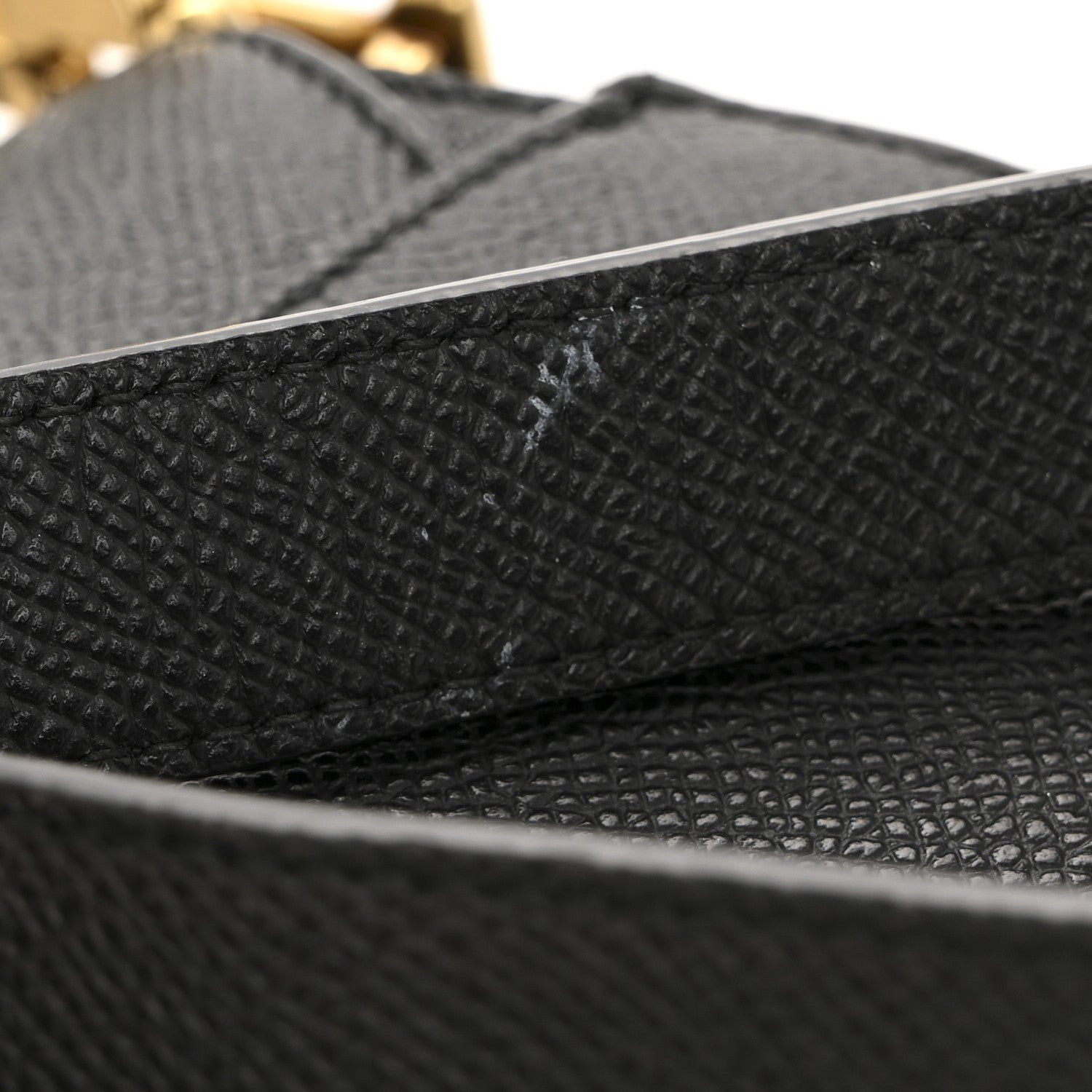 Christian Dior Grained Calfskin Mini Saddle Bag With Strap Black