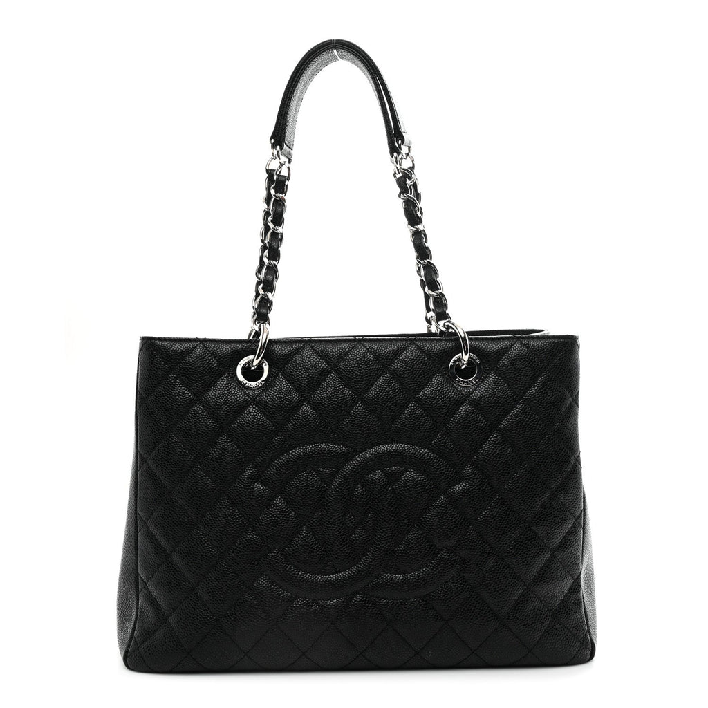 Chanel Caviar Quilted Grand Shopping Tote GST Black