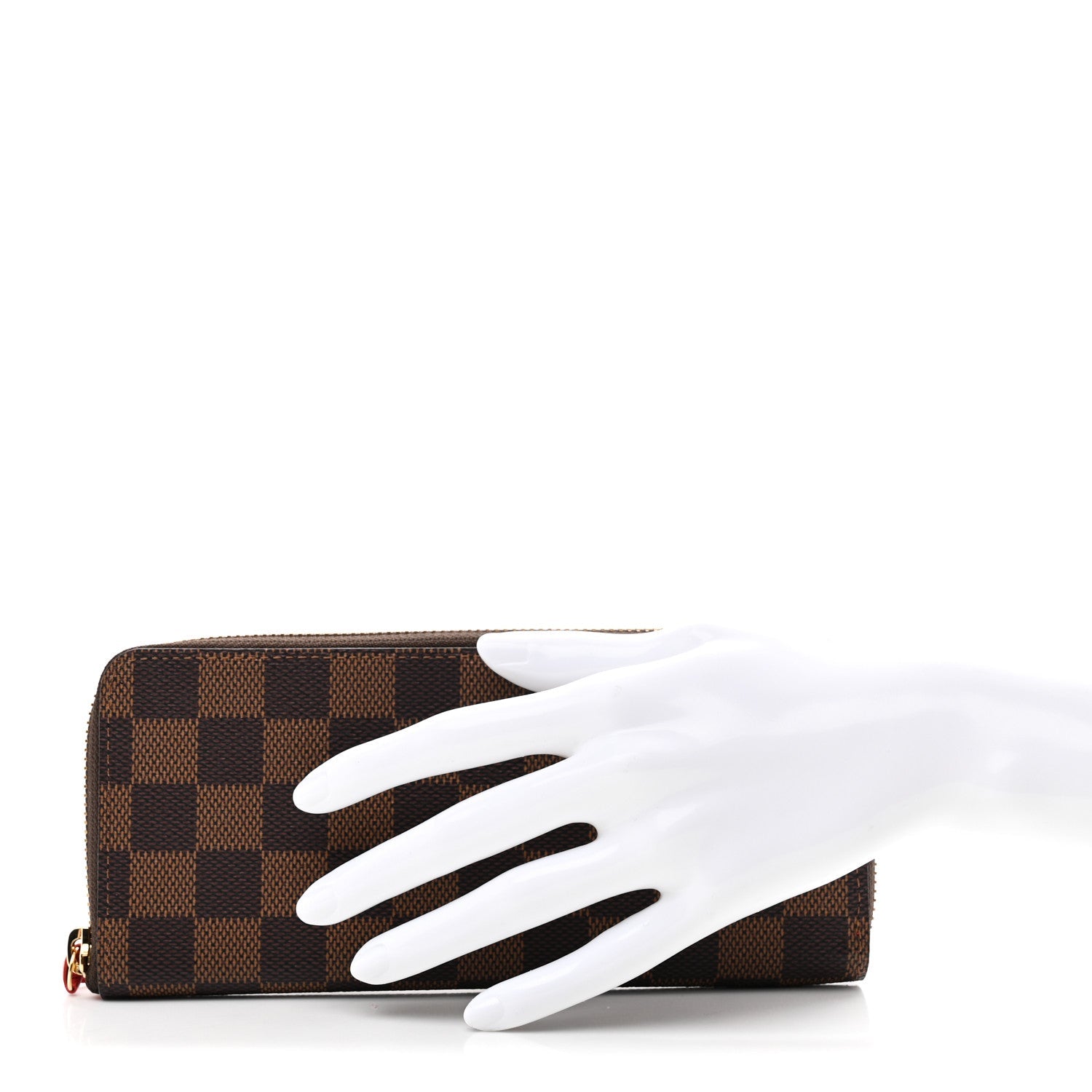 Louis Vuitton Damier Ebene Clemence Wallet Cherry