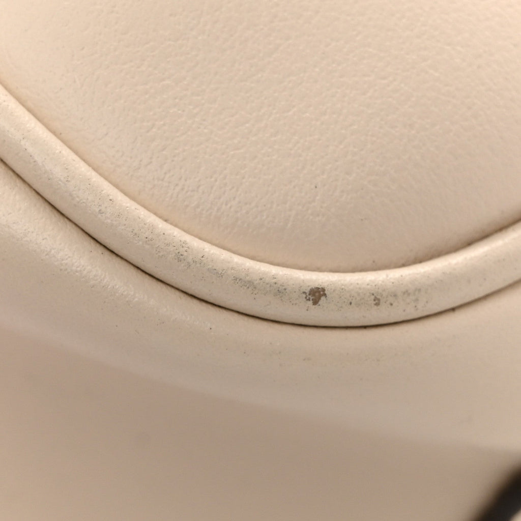 Gucci Calfskin Matelasse Mini GG Marmont Shoulder Bag White