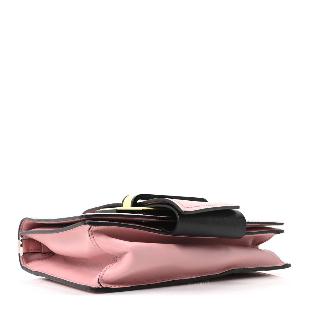 Prada City Calf Plex Ribbon Bag Pesco Giallo