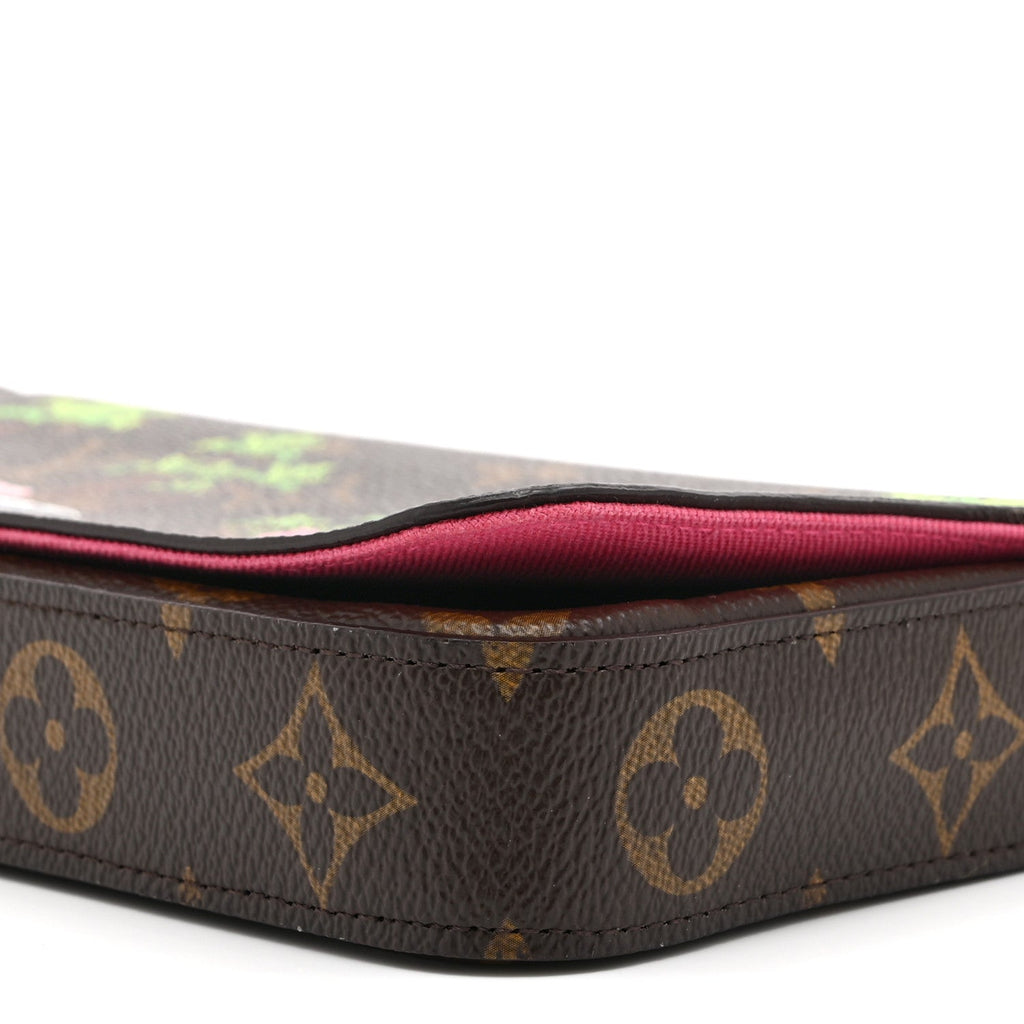 Louis Vuitton Monogram 2021 Christmas Animation Hollywood Pochette Felicie Chain Wallet Fuchsia