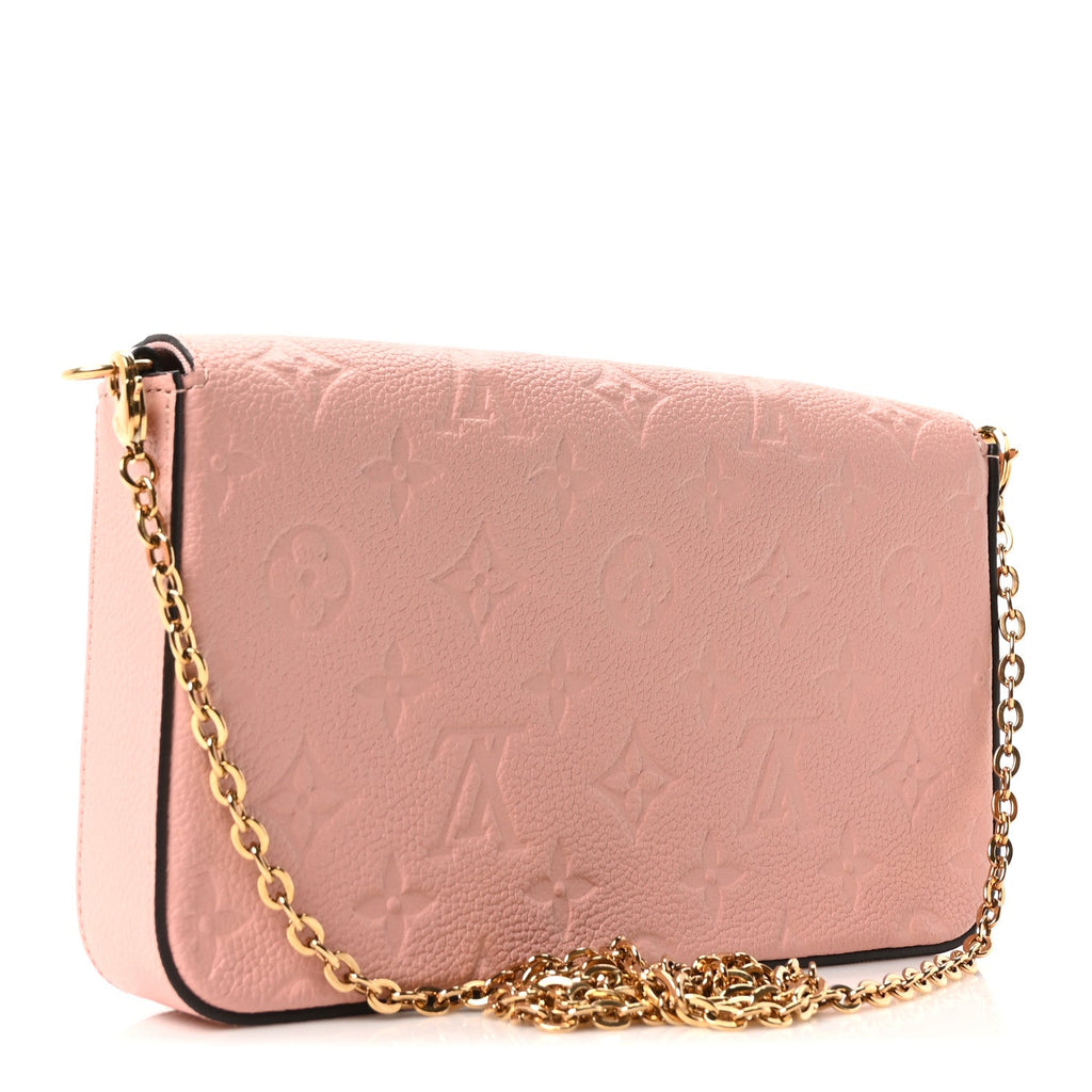 Louis Vuitton Empreinte Pochette Felicie Chain Wallet Rose Poudre
