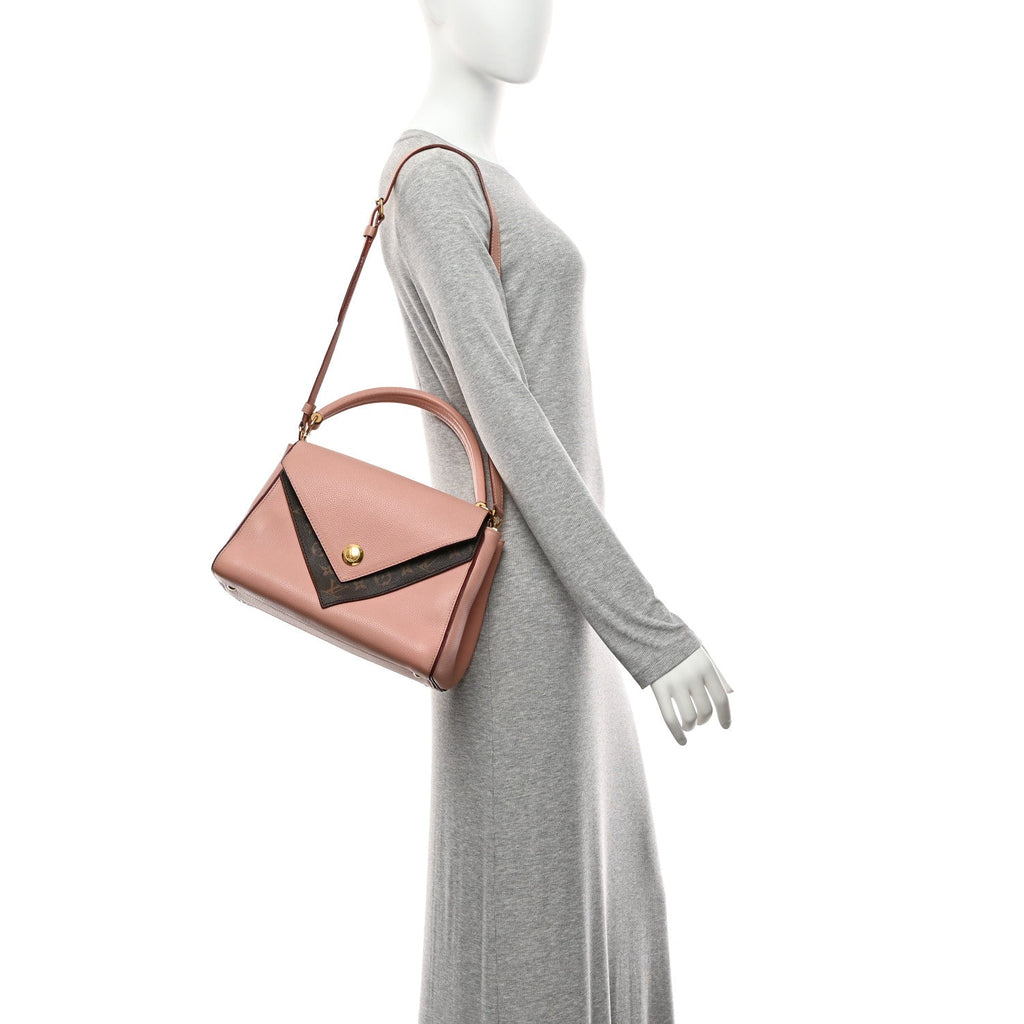 Louis Vuitton Grained Calfskin Monogram Double V Rose Poudre
