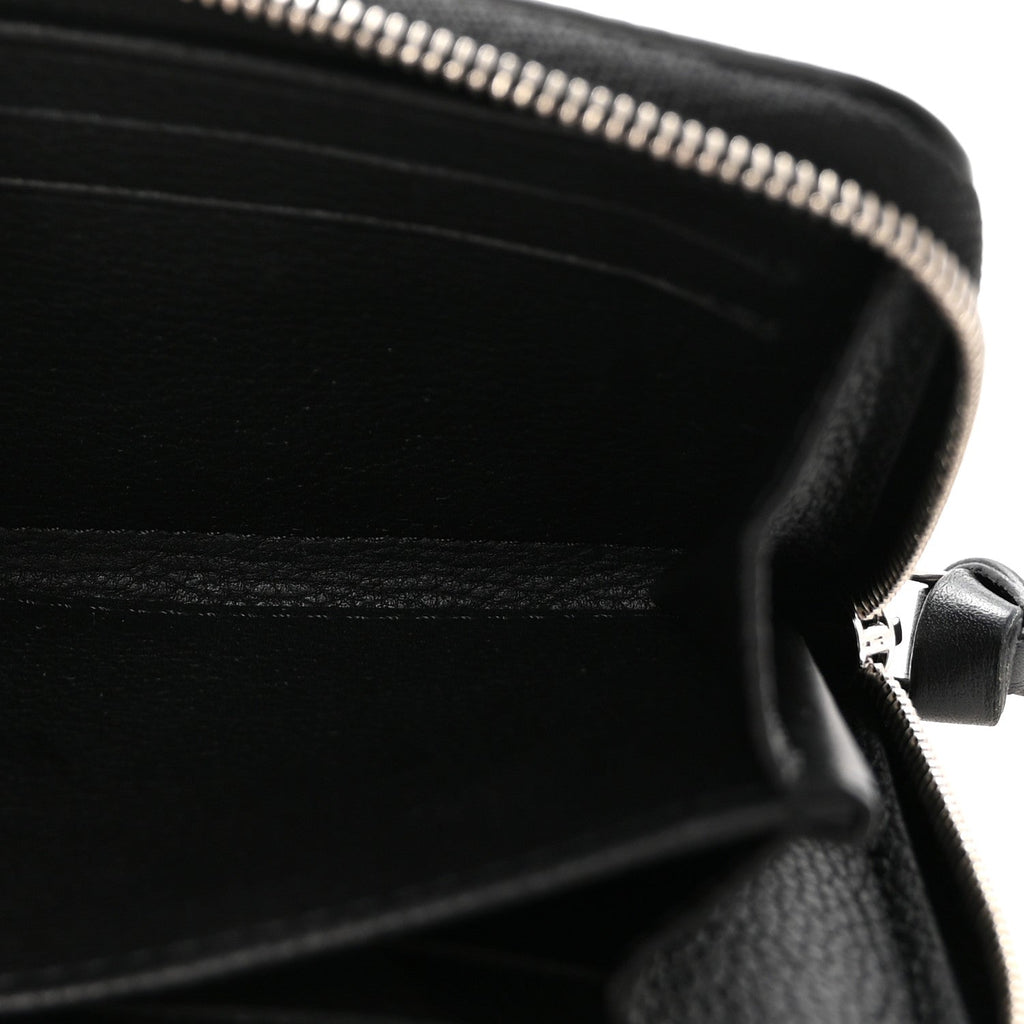Louis Vuitton Calfskin Lockme Zippy Coin Purse Black