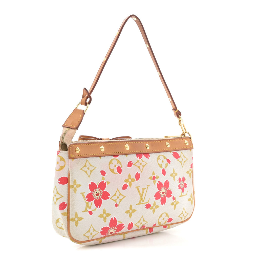 Louis Vuitton Monogram Cherry Blossom Pochette Accessories Red