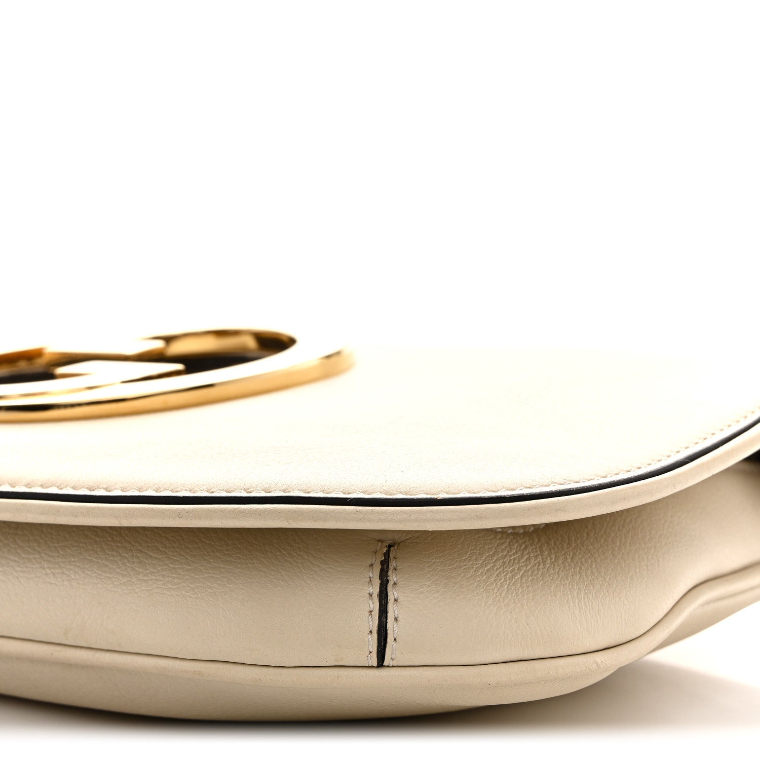 Gucci Roxy Calfskin Blondie Chain Shoulder Flap Bag Mystic White