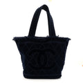 Chanel Terry Cotton CC Beach Tote Towel Set Blue