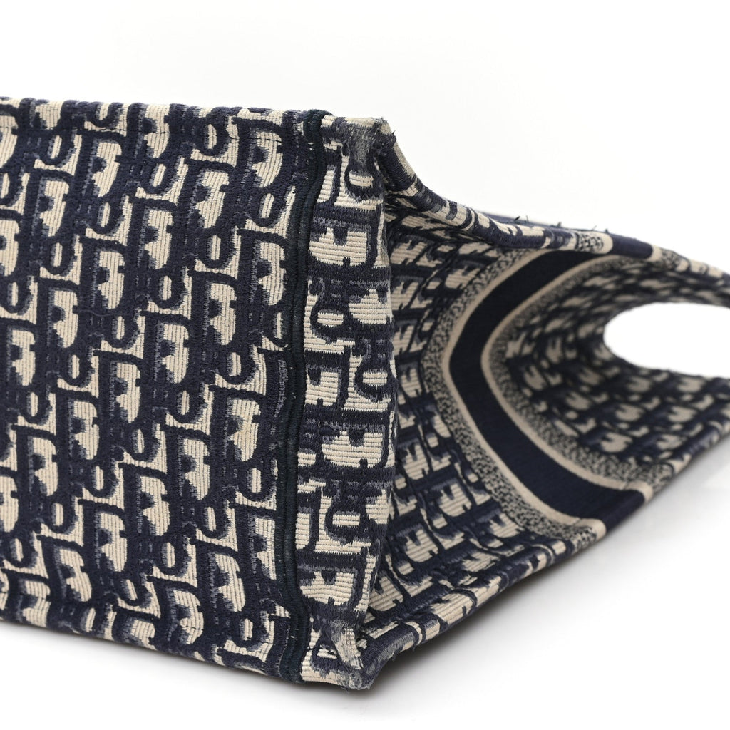 Christian Dior Oblique Large Book Tote Blue Multicolor