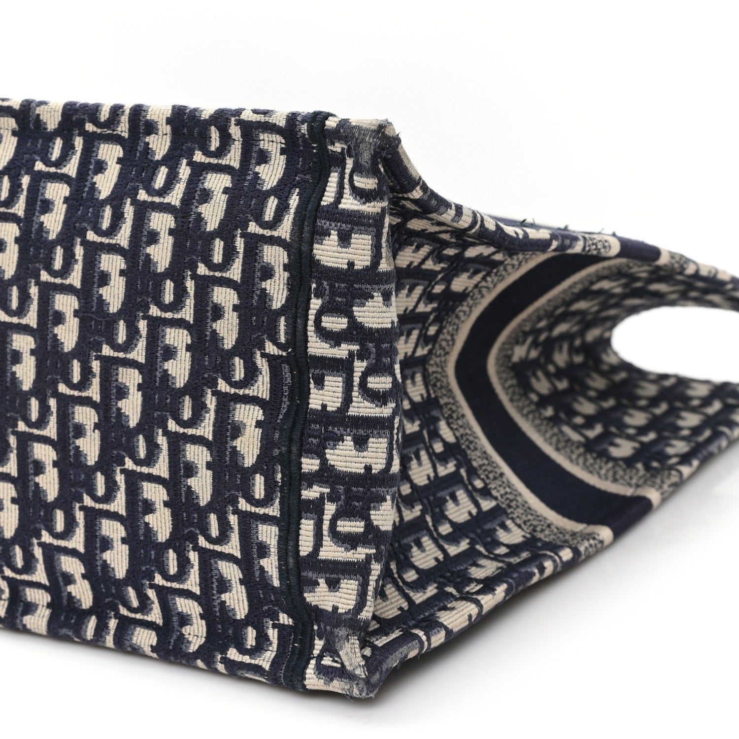 Christian Dior Oblique Large Book Tote Blue Multicolor