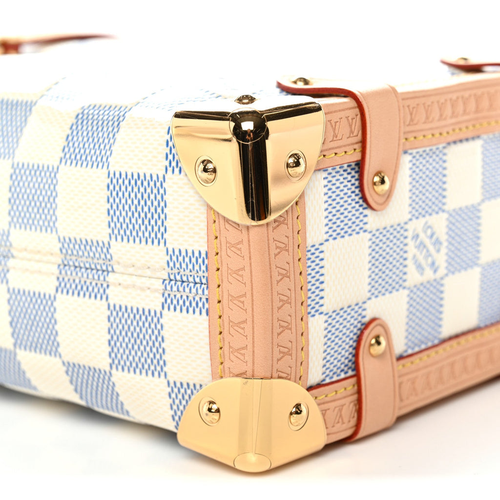 Louis Vuitton Damier Vernis Calfskin Side Trunk MM Celeste Blue