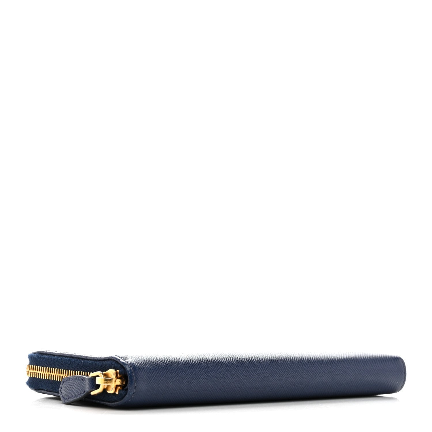 Prada Saffiano Metal Zip Around Wallet Baltico