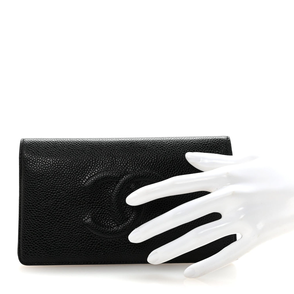 Caviar Timeless CC Yen Wallet Black