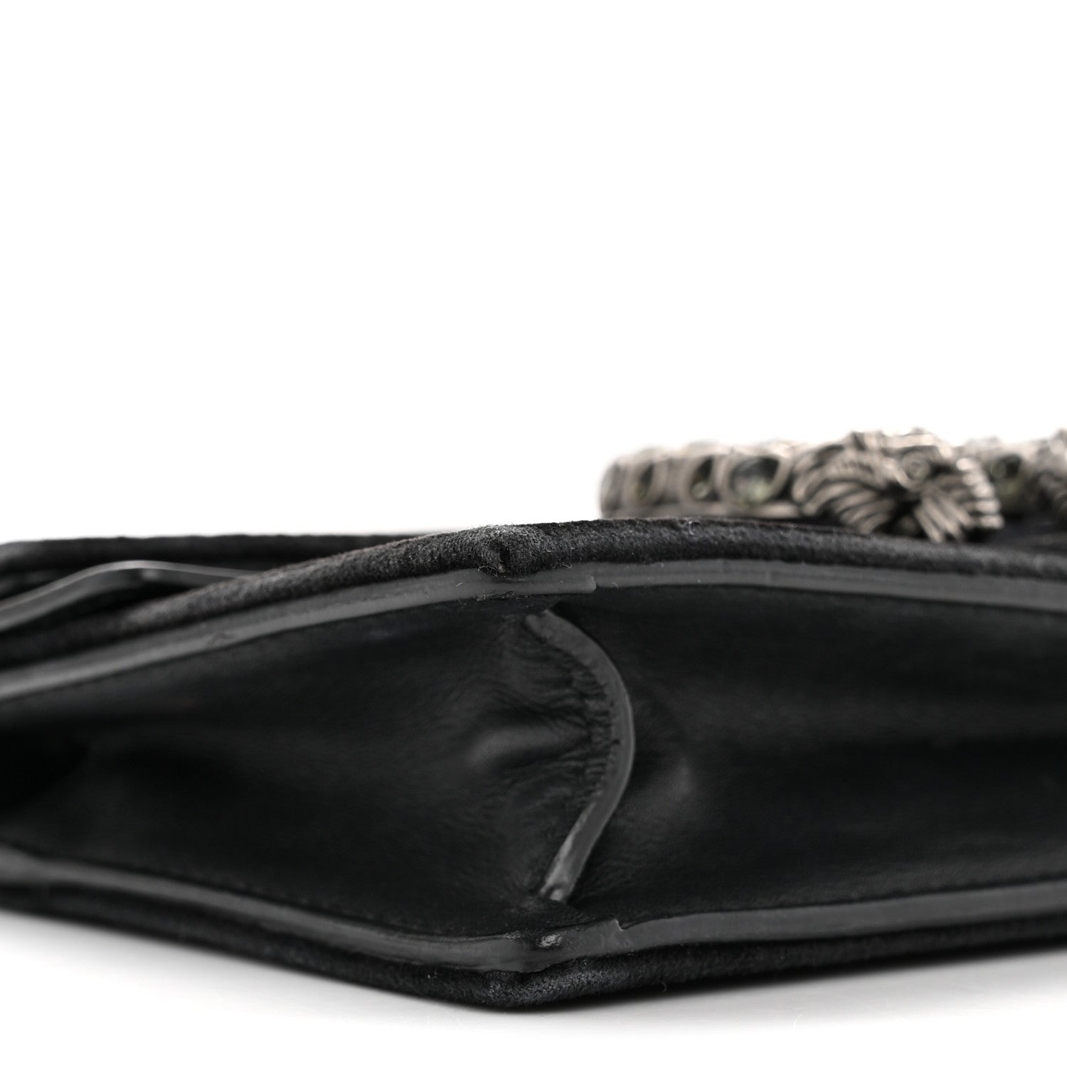 Gucci Velvet Super Mini Dionysus Shoulder Bag Black