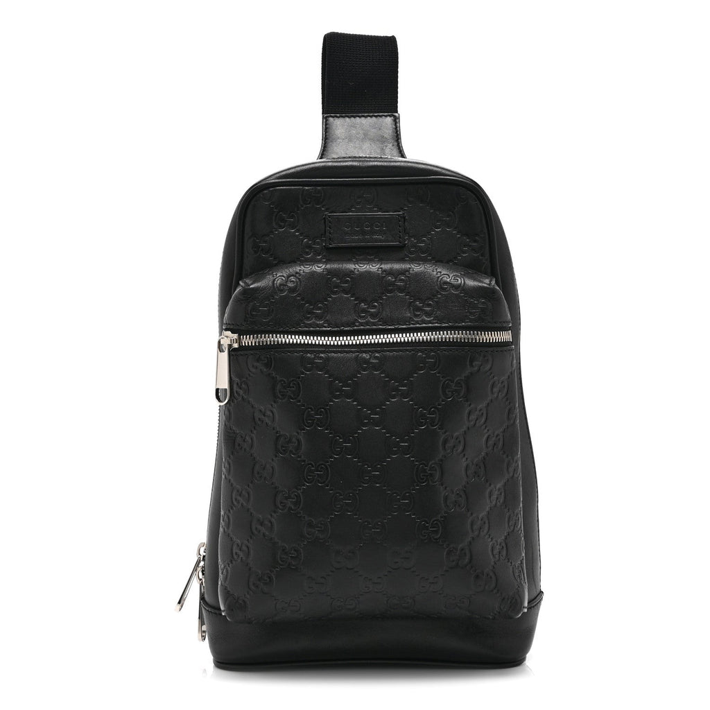 Gucci Guccissima Sling Backpack Black