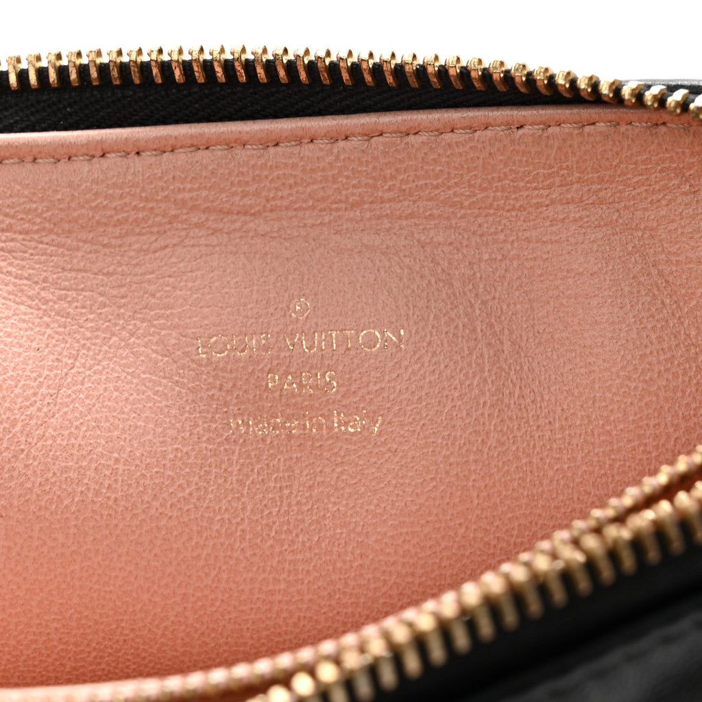 Louis Vuitton Lambskin Embossed Monogram Coussin PM Black