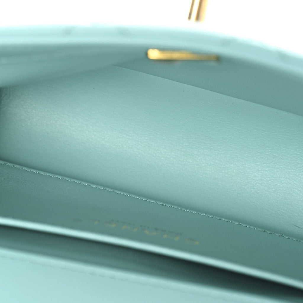 Chanel Calfskin Quilted Mini Perfect Fit Flap Turquoise