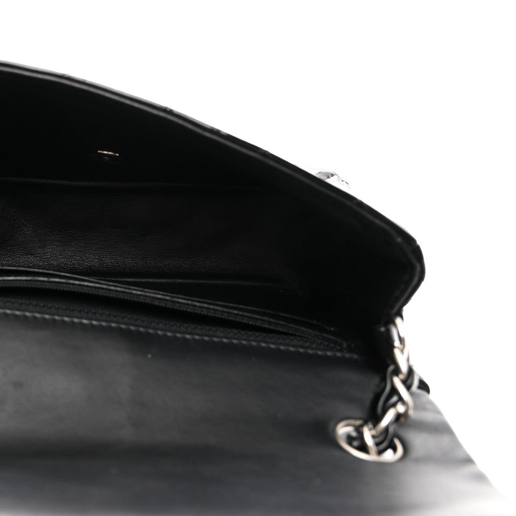 Chanel Patent Calfskin Quilted Mini Rectangular Flap Black