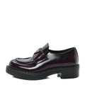 Prada Spazzolato Metal Triangle Logo 50mm Loafers 35 Cordovan