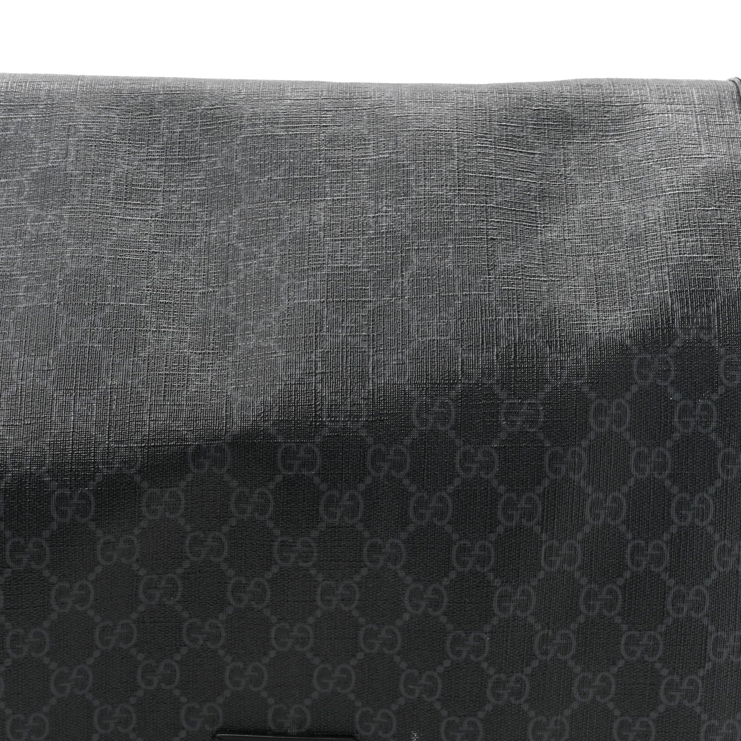 Gucci GG Supreme Monogram Web Messenger Diaper Bag Black Grey