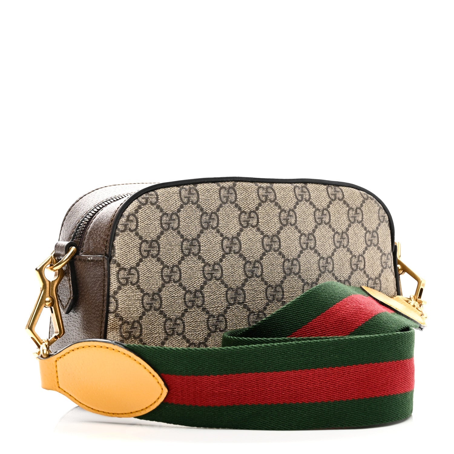 Gucci GG Supreme Monogram Web Neo Vintage Shoulder Bag Beige New Acero Crop