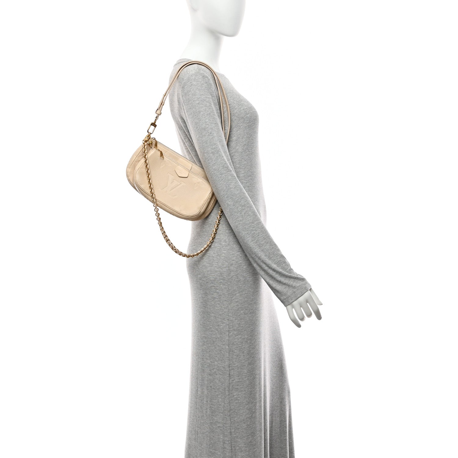 Louis Vuitton Empreinte Monogram Giant Multi Pochette Accessories  Cream