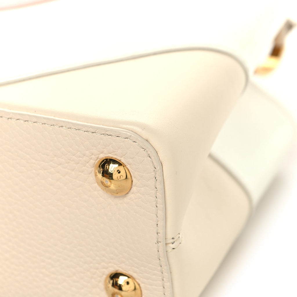 Louis Vuitton Taurillon Gelato Capucines BB Tonal Vanilla Beige
