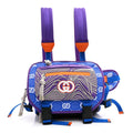 Gucci Jersey GG Monogram All Over Sporty Flap Backpack Blue Multicolor