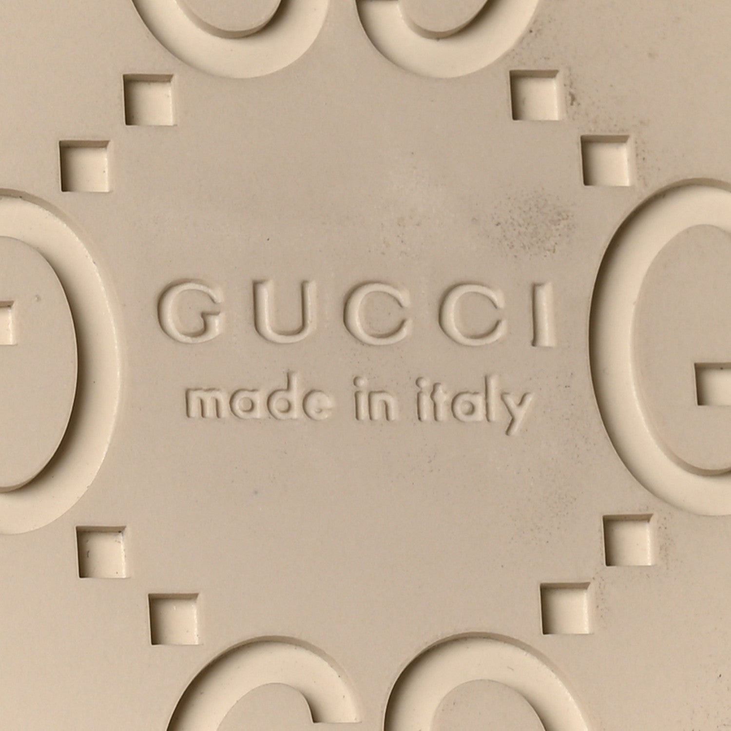 Gucci Calfskin Double G Crystal Womens Isla Dad Sandals 37 Ivory