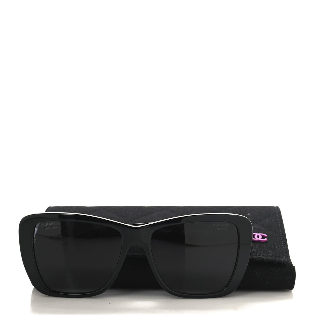 Acetate Polarized Butterfly Sunglasses 71548 Black