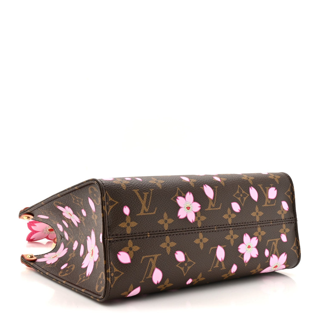 Louis Vuitton LV X TM Monogram Cherry Blossom Onthego PM Sakura Brown